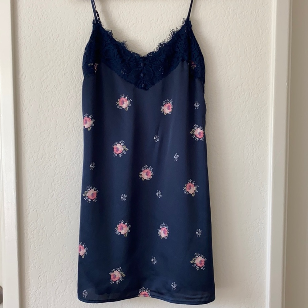 Lace satin dress
